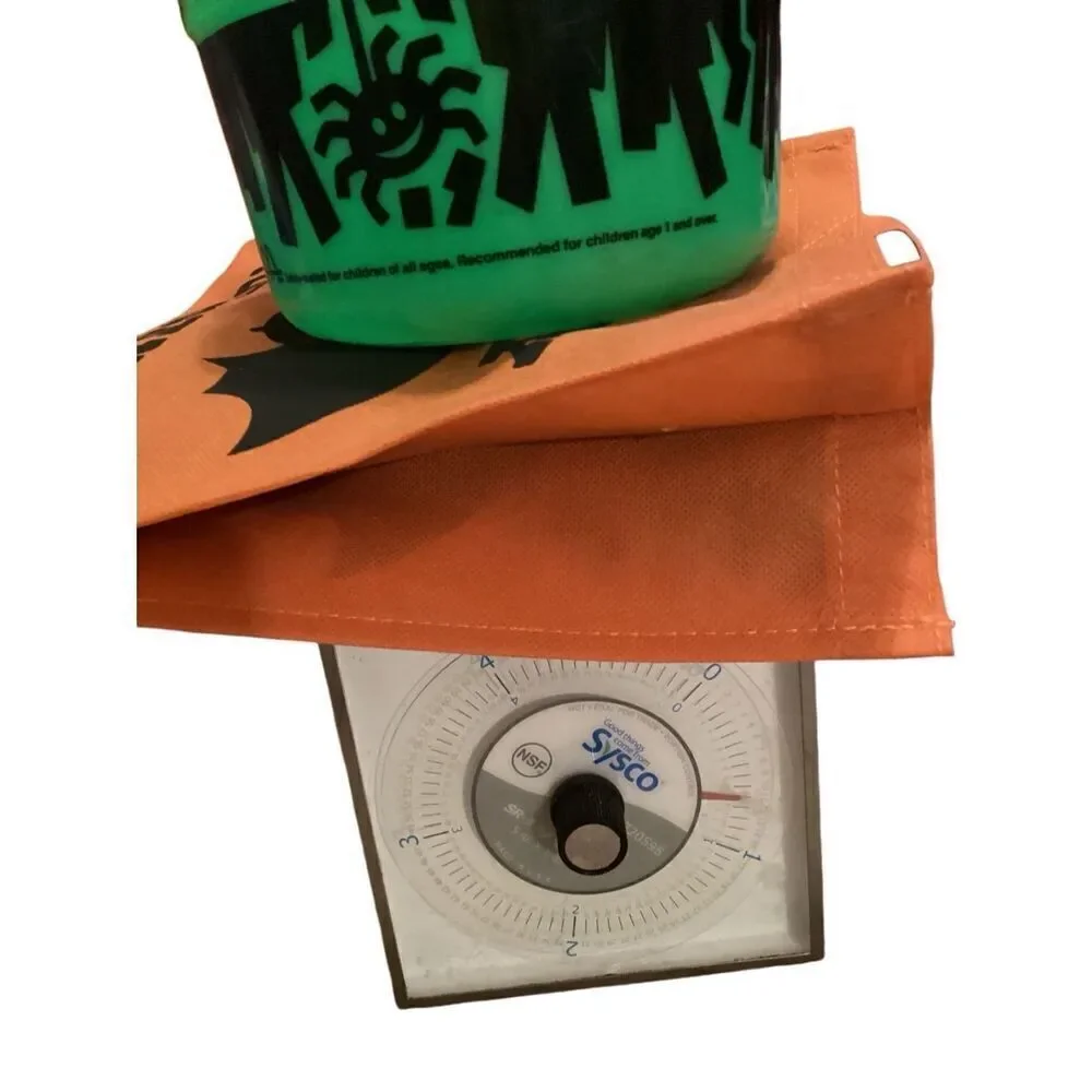 Lot Of 4 Halloween Trick Or Treat Bucket Bag Jar Wall Decor Spooky Holiday